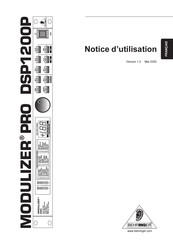 Behringer Modulizer PRO DSP2100P Notice D'utilisation