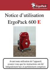 ErgoPack 600 E Notice D'utilisation