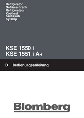 Blomberg KSE 1551 i A+ Mode D'emploi