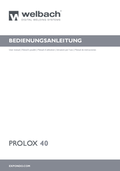 Welbach PROLOX 40 Manuel D'utilisation