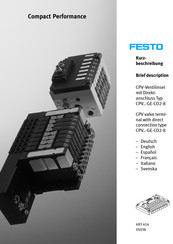 Festo CPV GE Serie Manuel D'utilisation