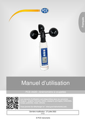 PCE Instruments A420 Manuel D'utilisation