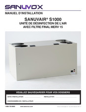 Sanuvox SANUVAIR S1000 Manuel D'installation