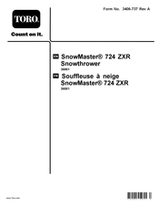 Toro SnowMaster 724 ZXR Mode D'emploi