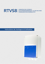 Sentera Controls RTVS8 Instructions De Montage Et D'utilisation