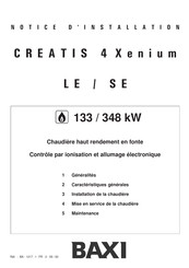 Baxi CREATIS 4 Xenium Notice D'installation