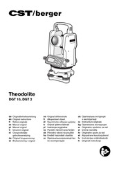 CST/BERGER Theodolite DGT 10 Notice Originale