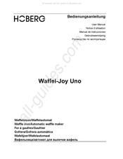 Hoberg Waffel-Joy Uno Notice D'utilisation