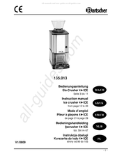 Bartscher 135.013 Mode D'emploi