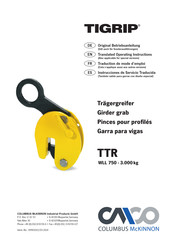 Columbus McKinnon Tigrip TTR 3,0 Traduction De Mode D'emploi