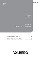 VALBERG DHP 8 A++ W205T Consignes D'utilisation