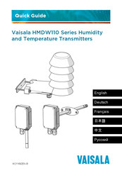 Vaisala HMDW110 Serie Guide Rapide