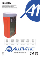 Allmatic IND4000V/I Manuel D'installation