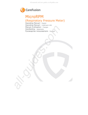 CareFusion MicroRPM Manuel D'utilisation