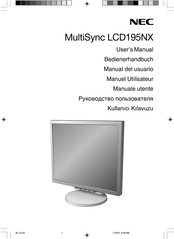 NEC MultiSync LCD195NX Manuel Utilisateur