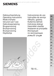 Siemens TB 15 Serie Mode D'emploi