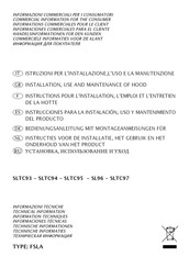 Sirius FSLA Instructions Pour L'installation, L'emploi Et L'entretien