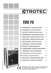 Trotec TDS 75 Mode D'emploi