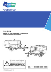 Doosan 7/53 Manuel De Fonctionnement Et D'entretien