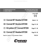 Conrad Electronic 76 85 34 Mode D'emploi