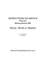 MZ TS125 Instructions De Service