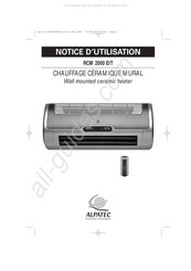 ALPATEC RCM 2000 EIT Notice D'utilisation