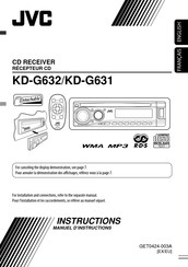 JVC KD-G631 Manuel D'instructions