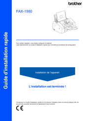Brother FAX-1560 Guide D'installation Rapide