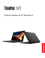 Lenovo ThinkPad X1 Nano Gen 2 Guide D'utilisation