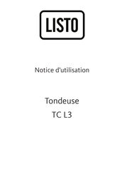 Listo TC L3 Notice D'utilisation