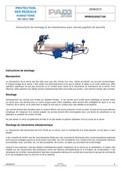 Saint Gobain Vidros PAM RPRVSXXNOT100 Instructions De Montage Et De Maintenance