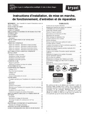 Bryant 925TA Instructions D'installation, De Mise En Marche, De Fonctionnement, D'entretien Et De Réparation