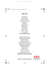 AEG Electrolux KM 550 Mode D'emploi