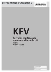 Siegenia KFV AS 2750 Instructions D'utilisation