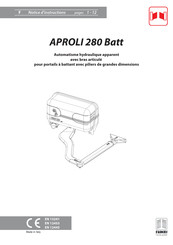 fadini APROLI 280 Batt Notice D'instructions