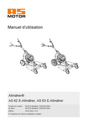 As Motor AS 62 E-Allmaher Manuel D'utilisation