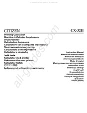 Citizen CX-32II Mode D'emploi