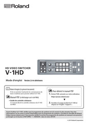 Roland V-1HD Mode D'emploi