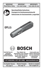 Bosch GPLL5 Consignes De Fonctionnement/Sécurité