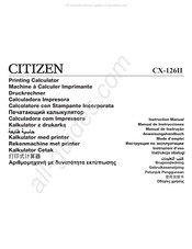 Citizen CX-126II Mode D'emploi