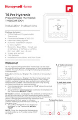 Honeywell Home TH6100AF2004 Instructions D'installation