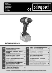 Scheppach BCID180-20ProS Traduction Des Instructions D'origine