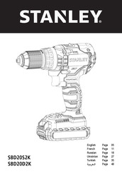 Stanley SBD20D2K Mode D'emploi