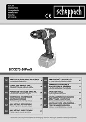 Scheppach BCCD70-20ProS Traduction Des Instructions D'origine