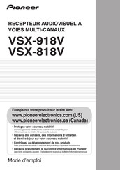 Pioneer VSX-918V Mode D'emploi