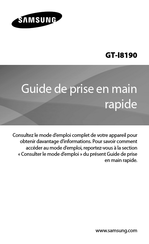Samsung GT-I8190 Guide De Prise En Main Rapide