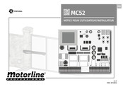 Motorline professional MC52 Notice Pour L'utilisateur/Installateur