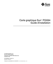 Sun Microsystems Sun PGX64 Guide D'installation