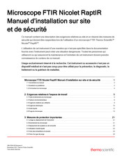 Thermo Scientific FTIR Nicolet RaptIR Manuel D'installation