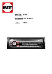 Sony CDX-GT420U Mode D'emploi
